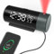 TWFJEL Wecker Digital, Multifunktion 180° Projektionswecker mit Temperatur LED Bildschirm 4 Helligkeitsstufen einstellbar 12/24H Anzeige Dual Alarm Mit Schlummer für Schlafzimmer, Büro, Schlafsaal