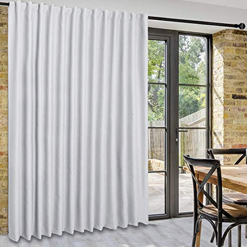 DWCN Terrassen-Schiebetürvorhang, extra breit, für Glastür, als Raumteiler, Verdunkelung, Thermovorhang, Paneel mit Schlaufe auf der Rückseite und Stangentasche, für Schlafzimmer, ca. 200 x 245 cm,