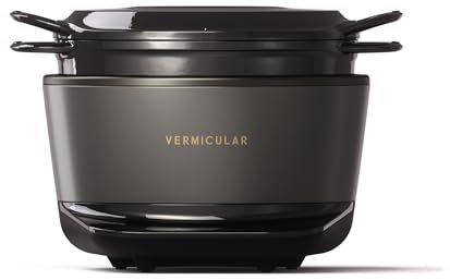 Vermicular Musui–Kamado (RICEPOT) | Cast Iron Induction Cooker | Precision Multicooker | Japanese Rice Cooker | Slow Cooker | Non-Toxic Enameled Cast Iron Pot | Charcoal |