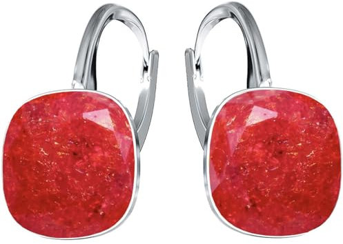 Silberne Ohrringe Exklusive Markenkristall Designs - Hochwertige Silber 925 Ohrhänger für Damen in verschiedenen Shades und Farben (Hiacynth Ice)