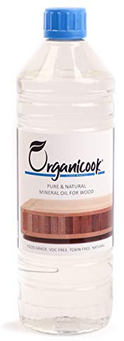 Organicook Food Grade Mineral Oil 250ml – Food Safe White Oil for Wooden Chopping Boards, Butcher Blocks, Bamboo & Serving Boards – Nut-Free