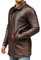 Jild Leder-Trenchcoat für Herren, 3/4-Länge, lässiger Auto-Mantel, Lammfell, lange Lederjacke für Herren, Braunes Bristol, 4X-Large