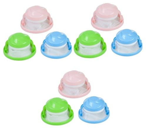 HAPINARY 9piezas Bolsa Filtro De Pelo para Lavadora Removedor De Pelusa y Cabello De Mascotas Bolsa De Malla Reutilizable para Filtración De Residuos Lavado Color Aleatorio