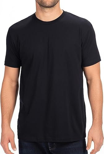 Adults Unisex Short Sleeve T-Shirt | Black Cotton T-Shirt | Plain Crew Neck T-Shirt (UK, Alpha, M, Regular, Regular, Black)