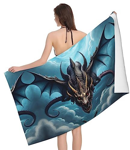 GaJher Flying Dragon Badetücher – weich für Fitness, Bad, Strand, Reisen – vielseitig einsetzbar, Handtücher ideal für Duschräume, Hotels