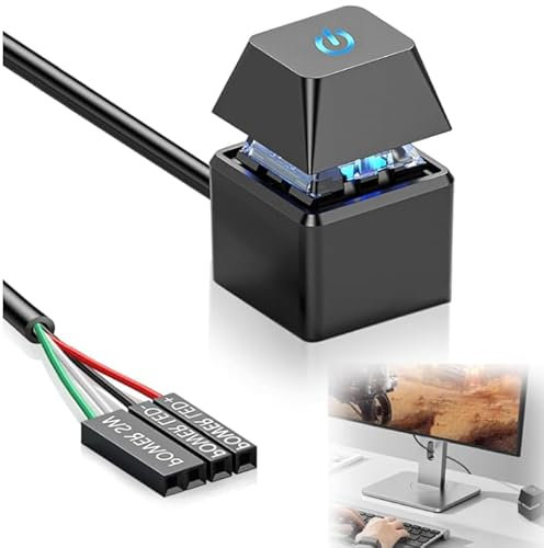 HENGBIRD Botón de alimentación para PC, interruptor de alimentación para ordenadores de escritorio, ordenador de sobremesa, arranque remoto externo, placa base On Off Switch PC, componentes,