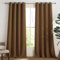PONY DANCE Verdunkelungsvorhang mit Ösen Gardinen Wohnzimmer Wärmeisolierende Vorhänge Blickdicht Thermogardinen Hitzeschutz Ösenvorhang 2er Set, H 245 x B 140 cm, Goldbraun