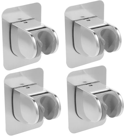 OSALADI 4stücke Duschkopfhaltersockel Aus Kunststoff Robust Und Langlebig Für Duschkopfmontage Im Badezimmer Einfache Klebstoffinstallation Vielseitige Wandhalterung Für Dusche