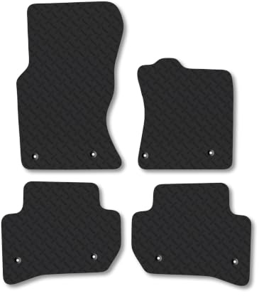 Jaguar F-Pace (2015-2020) 5mm Rubber Car Mats | Heavy Duty Rubber Tailored Fit Floor Mats Full Coverage Durable Waterproof Accessories Easy Clean Anti Slip Made in the UK