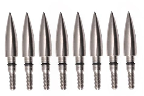 PHILOCS 24St Bogenschießen Pfeilspitzen Jagen Praxis Broadheads Screw in 70 80 90 100 125 150 175 200 Grain Geschoss Rostfreier Stahl Gegengewicht Pfeilspitzen (125grain)