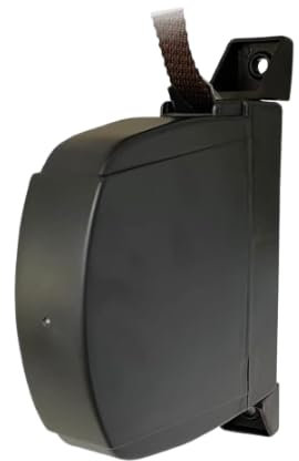 TELKES - Recogedor de Persiana Exterior Abatible - Enrollador de sobreponer con cinta para fijación en Pared o Marco Ventana - Sistema Universal (Chocolate, Cinta 18mm)