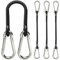 LunarCharm 4er-Set 20 cm Spanngummis mit Edelstahlkarabiner, spanngummi mit Karabiner, robuste Spanngummis für Camping, Planen, Fahrradträger, Handwagen