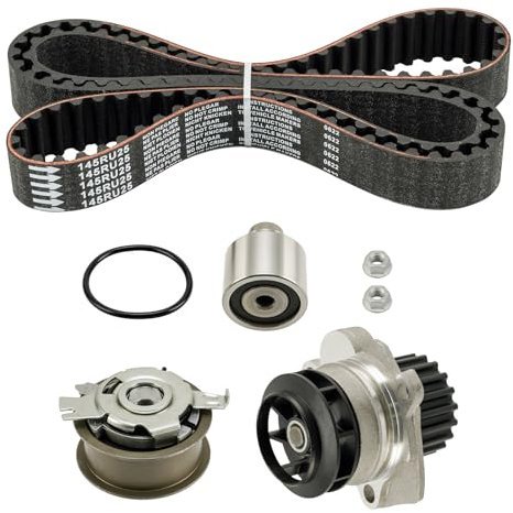 Fesuda Wasserpumpe + Zahnriemensatz, WK3016, Passend für VW/Passat/Sharan/Golf (2005-2010), Audi A3 Sportback/A4 B6/A4 B7/A3 (2000-2008)
