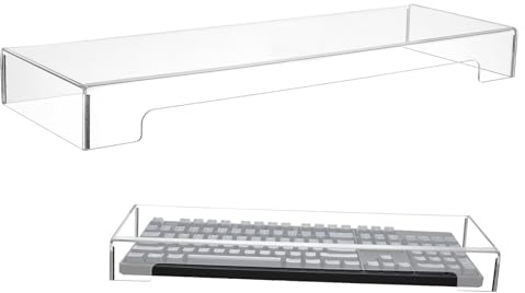 Copritastiera Rigida in Acrilico Trasparente, Protezione da Acqua e Sporco | Tastiera Desktop, Accessorio Casa, Finitura Rigida, Copertura Antipolvere