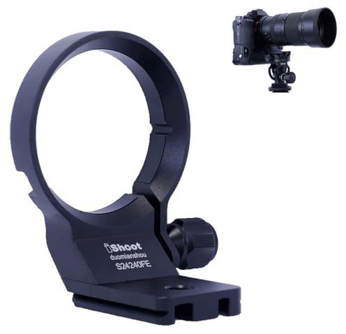 Bague de montage pour trépied compatible avec Sony FE 100 mm F2.8 Macro GM, 100 mm F2.8 STF GM OSS, 24-240 mm F3.5-6.3 OSS, 24-105 mm F4 G OSS, 24-70 mm F2.8 GM/F4 ZA OSS ; 24 mm F1.4 GM, 16 70 mm F4