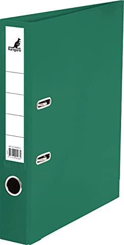 Kangaro PP Kunststoff Ordner 5 cm Rückenbreite DIN A4. Farbe Grün (Ringordner, Aktenordner, Briefordner)