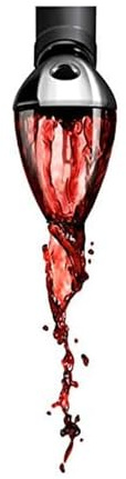Rabbit Wine Aerator and Pourer, 7-Inch, Silver/Black/Clear