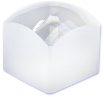 SAFE HELLFELDLUPE WÜRFEL /QUARDER FORMAT 2,5 x FACHE VERGRÖßERUNG GLASLUPE 45 x 45x 45 mm Lindendurchmesser mit mattiertem Rand - in Geschenkverpackung Nr. 4622