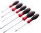 Wiha 30291 SoftFinish Grip Screwdriver Set, Slotted 4.5-6.5mm, Phillips Number 1-2 and Square Number 1-2, 6-Piece Set