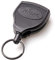 KEY-BAK S48 Einziehbare Spule, 121,9 cm Edelstahlkabel, robustes Polycarbonat-Gehäuse, Stahlschwarz, 5,79 x 1,78 x 8,64 cm