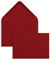 100 Stück, Farbige Briefumschläge, DIN B6, Nassklebung, Spitze Klappe, 100 g/qm Offset, Ohne Fenster, Rot (Kirschrot), Blanke Briefhüllen