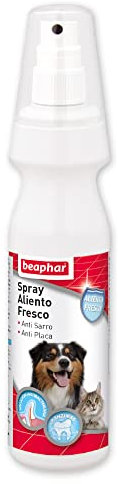 Beaphar Spray Aliento Fresco para Perro Y Gato - Triple acción enzimática - Sin Fluor - Para todo tipo de perros y gatos - Fácil de usar - 150ml