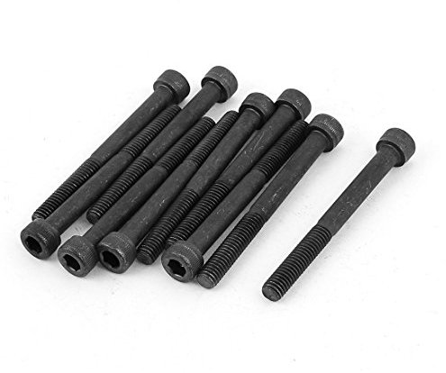 sourcing map M6 x 60mm 12.9 alliage acier boulon hexagonale Vis à tête creuse noir 10Pcs
