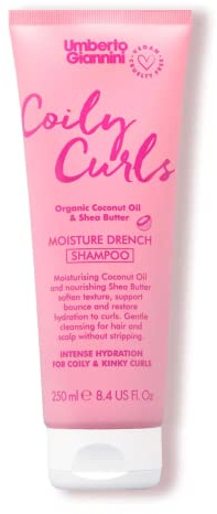 Umberto Giannini Coily Curls Shampoo, Vegan & Cruelty Free Moisturizing Shampoo for Curly Hair, 250 ml (1-pack)