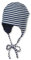 Sterntaler OCS Wendemütze Streifen - Beanie Mütze aus Singlejersey (Bio) doppellagig - Unisex Baby und Kinder Mütze zum Wenden mit Bindeband und Ohrenklappen - ab Geburt- marine, Größe 35