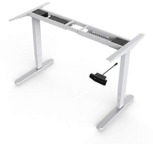Better Home Höhenverstellbarer Schreibtisch elektrisch Dual Motor Tischgestell mit Memory-Funktion 3 Stufen bis 120 kg Belastbar 2 Starke Motoren Flexidesk DM2 weiß