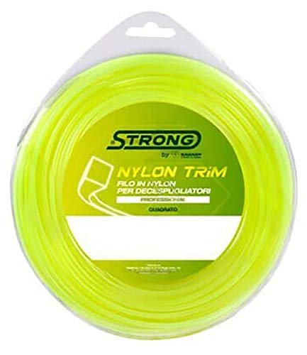 Strong Filo di Ricambio per DECESPUGLIATORE Misura: 3X50MT Filo in Nylon Quadro