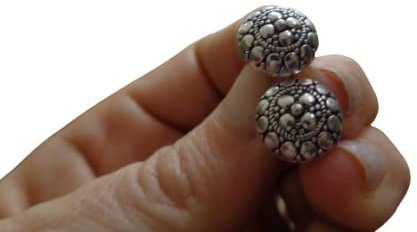 ETHNO STECKER schöne, verzierte Ohrringe, Ohrstecker, Ethno Tribal Look