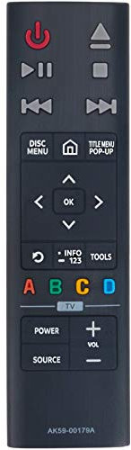 New AK59-00179A AK5900179A Replacement Remote Control Compatible with Samsung 4K Ultra HD Blu-ray Player UBD-K8500 UBD-K8500/ZA UBD-KM85C UBD-KM85C/ZA UBDK8500 UBDK8500/ZA UBDKM85C UBDKM85C/ZA