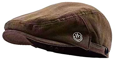 CMUNDLJQ 2 in 1 Vintage Look Cord Baseball Cap Barett Baskenmütze Schirmmütze Newsboy Verstellbar Schiebermütze Flatcap Für Herren und Damen (Khaki)