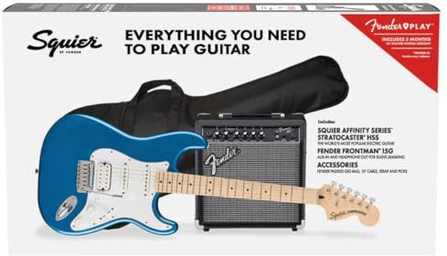 Affinity Strat HSS Electric Guitar Pack - Blue