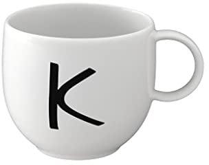 like. by Villeroy & Boch - Letters Mug K, 380ml, Premium Porcelain, White