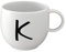 like. by Villeroy & Boch - Letters Mug K, 380ml, Premium Porcelain, White