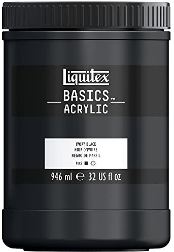 Liquitex Basic Acrylic - Tubo de Pintura Acrílica, 946 ML, Negro (Negro De Marfil Nuevo)