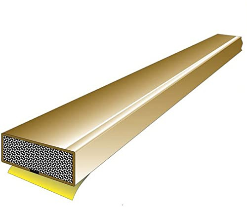 Lot de 5 joints d'étanchéité pour porte coupe-feu - 2100 x 10 x 4 mm - Stop-feu intumescent - Marron - Protection anti-incendie - Bandes intumescentes anti-incendie