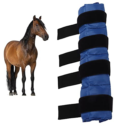 Stivale da Ghiaccio per Cavalli, Impacco Freddo per Gamba Intera, Fascia Rinfrescante, Blu Reale