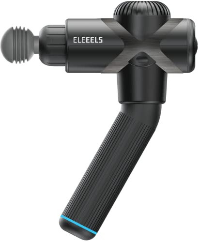 Eleeels Massagepistole X4 Massage Gun, max. 50 Hübe pro Sekunde, Massagegerät für den ganzen Körper mit 5 Massageköpfen, 6 Geschwindigkeitsstufen, 2 Massagemodi, 180 degree drehbarer Griff, schwarz
