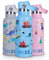 tiddlers & nippers Stainless Steel Vacuum Insulated Double Wall Kids Reusable Water Bottle with Leak Proof Straw 500ml | Keeps Cool for 24hrs & Warm for 10hrs + (Diggers & Lorries)