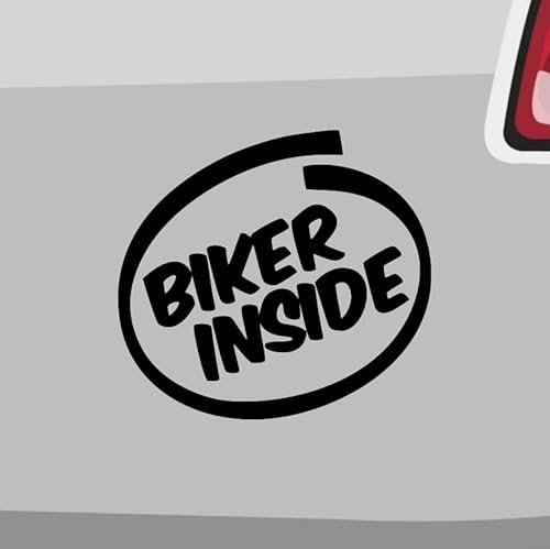 Biker inside Aufkleber -6 Größen 21 Farben- Motorrad Motorsport Racing Rennsport