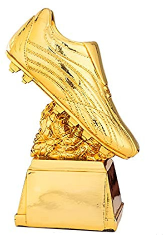 JWCN Nachbildungen der Fußball-Goldener-Schuh-Trophäe, der Fußball-Gedenktrophäe, des WM-Goldener-Schuh-Preis-Harzhandwerks, Souvenirs und Sammlerstücke für Sportfans,Uptodate