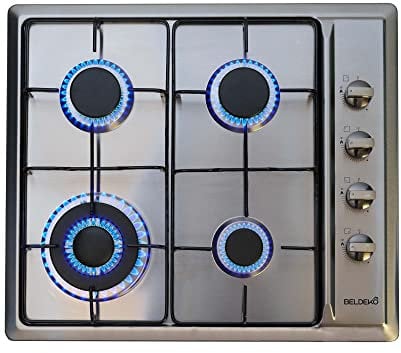 BELDEKO - Table de cuisson gaz - 4 feux inox encastrable