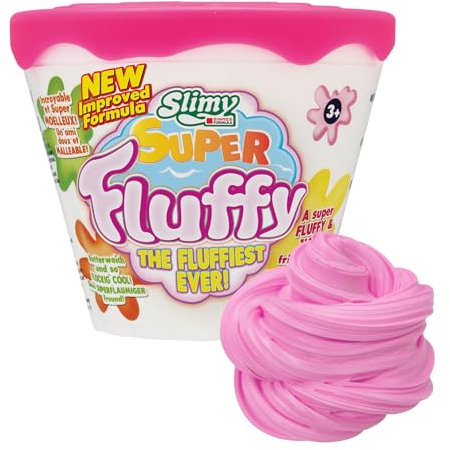 SLIMY Super Fluffy 100g Pink Spielmasse im Becher - der flaumigste Original Slimy Slime, lustig duftende Schleim Knete für Kinder