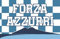 Bandiera Forza Azzurri con Vesuvio, festeggiare il Napoli vincitore! (250x150cm)