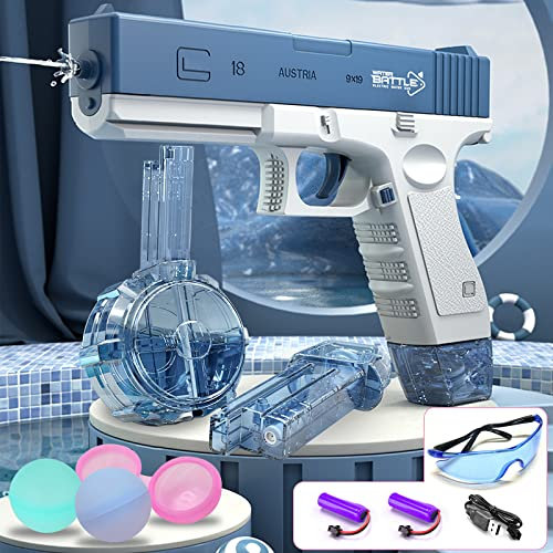 Pistolas de Agua Eléctricas para Niños Adultos, Pistolas de Chorro de Alta Capacidad de 434CC + 58CC, Pistola de Agua Automática más Fuerte, Fiesta de Verano, Piscina, Playa, Actividad al Aire Libre