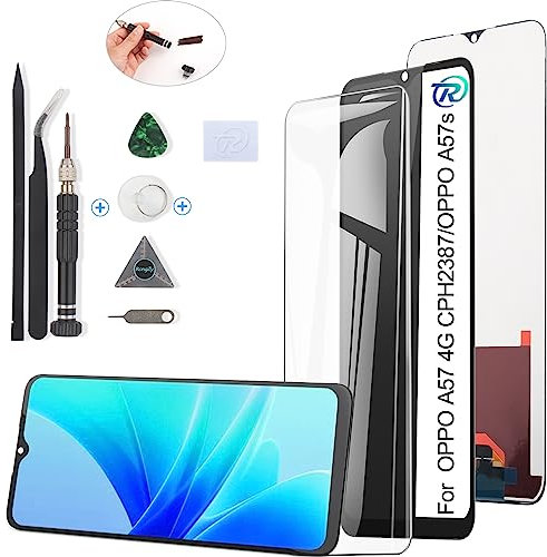 RongZy para OPPO A57 4G/OPPO A57s LCD+Pantalla Táctil Digitalizador Asamblea Reemplazo +Reparación Herramientas(6.56'')
