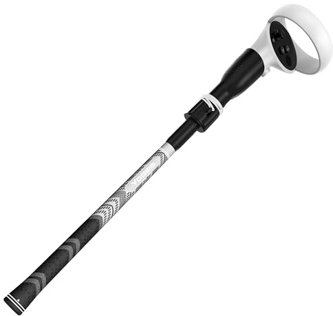 YOGES VR Golf Club Handle Compatible with Oculus-Quest 2-Accessories, Virtual Reality Baseball Controller Attachment, Simulator Real Golf Game Bat Adapter for Golf+, Walkabout Mini Golf, Golf5eclub